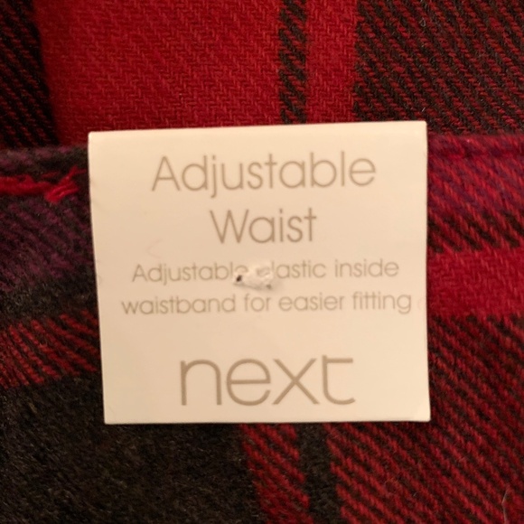 NEXT UK Girls Red Plaid Pleated Poly/ Wool Blend Skirt Size 11 YRS - Picture 9 of 9